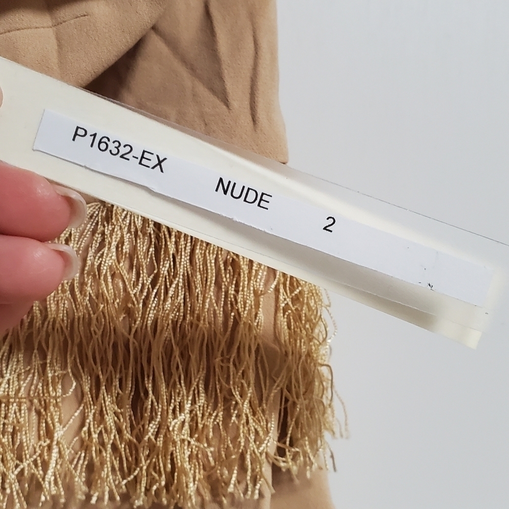 Jonathan Simkhai Nude fringe strapless dress - Picture 12 of 16